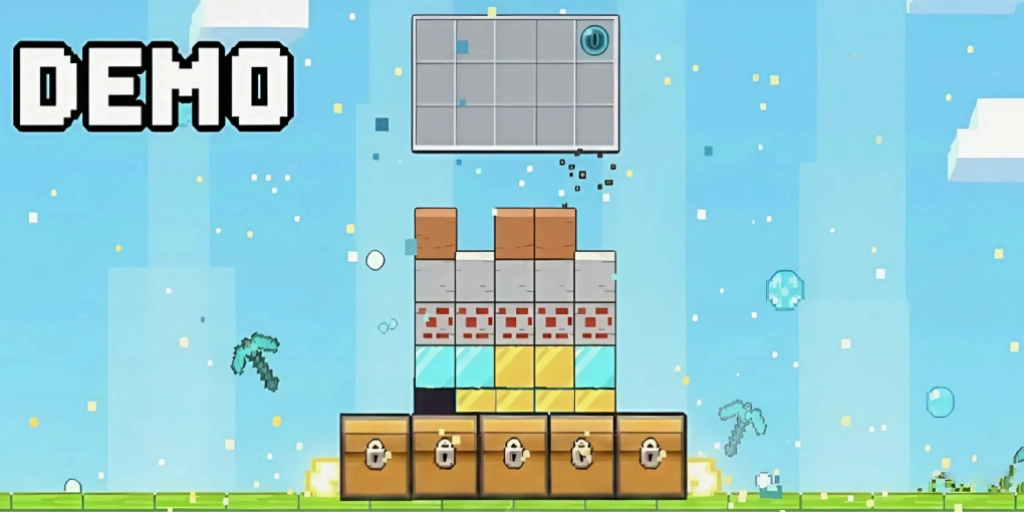 Mine Drop Demo - Palabra demo con gameplay y efectos de ganancias